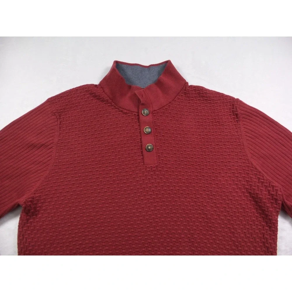 Tommy‎ Bahama Sweater Mens Size Extra Large Red Pullover Knit Mock Neck